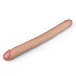 Kép 6/7 - Lovetoy - Realistic Slim Ultra Double Dildo - élethű duplavégű dildó (43cm) - natúr
