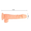 Kép 5/7 - Baile - Realistic Vibration Cock - rögzíthető, távirányítású, élethű herés vibrátor (natúr)