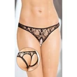 Kép 3/3 - Softline - Thongs 2457 - nyitott, csipkés női bugyi (M/L) - fekete