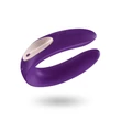 Kép 4/6 - Satisfyer - Double Plus - prémium, szilikon, 10 funkciós párvibrátor (USB) - lila