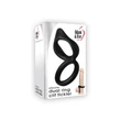 Kép 5/5 - Adam & Eve - Dual Ring Clit Tickler - szilikon pénisz és heregyűrű duó (fekete)