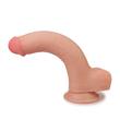 Lovetoy - 8" Skinlike Soft Dong - rögzíthető, herés, élethű dildó (23cm) - natúr