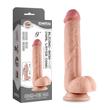 Lovetoy - 9,5" Sliding-Skin Dual Layer Dong - rögzíthető, herés, élethű dildó (23,5cm) - natúr