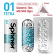 Kép 4/5 - Tenga - Spinner 01 Tetra - prémium maszturbátor (áttetsző)