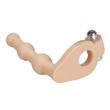 Lovetoy - 6" The Ultra Soft Bead - 10 funkciós, 3 szemes anális izgató péniszgyűrűvel (15,2cm) - natúr