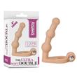 Lovetoy - 6" The Ultra Soft Bead - 10 funkciós, 3 szemes anális izgató péniszgyűrűvel (15,2cm) - natúr