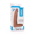 Kép 1/6 - Lovetoy - 7" The Ultra Soft Double #3 - felcsatolható, élethű dildó péniszgyűrűvel (17,8cm) - natúr