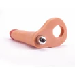 Kép 3/6 - Lovetoy - 6,25" The Ultra Soft Double-Vibrating #2 - felcsatolható, élethű, vibrációs dildó péniszgyűrűvel (15,8cm) - natúr