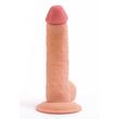 Lovetoy - 8,8" The Ultra Soft Dude - rögzíthető, élethű, herés dildó (22,3cm) - natúr