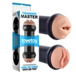Kép 2/5 - Lovetoy - Traning Master Double Side Stroker - duplavégű, élethű vagina és száj maszturbátor (natúr)