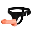 Kép 2/9 - Baile - Ultra Cyberskin Strap-On Penis - felcsatolható, élethű herés dildó állítható hevederrel (natúr)