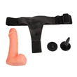 Kép 5/9 - Baile - Ultra Cyberskin Strap-On Penis - felcsatolható, élethű herés dildó állítható hevederrel (natúr)