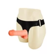 Kép 6/9 - Baile - Ultra Cyberskin Strap-On Penis - felcsatolható, élethű herés dildó állítható hevederrel (natúr)