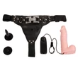 Kép 1/9 - Baile - Ultra Passionate Harness 3 - felcsatolható, wired, élethű, herés vibrátor állítható hevederrel (natúr)
