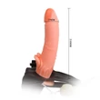 Kép 3/9 - Baile - Ultra Passionate Harness - felcsatolható, wired, élethű vibrátor csiklóizgatóval és állítható hevederrel (natúr)