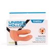 Kép 5/5 - Lovetoy - 6" Unisex Hollow Strap On Double Penetration - élethű, üreges felcsatolható dildó duó (16,7/17,8cm) - natúr