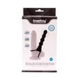 Kép 1/8 - Lovetoy - Vibrating Rock Balled Double Prober - 5 szems, felcsatolható, vibrációs análdildó pénisz és heregyűrűvel fekete)