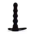 Kép 4/8 - Lovetoy - Vibrating Rock Balled Double Prober - 5 szems, felcsatolható, vibrációs análdildó pénisz és heregyűrűvel fekete)