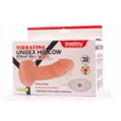 Kép 1/4 - Lovetoy - 6,5" Vibrating Unisex Hollow Strap On - élethű, felcsatolható, távirányítású vibrációs dildó (19cm) - natúr