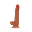 Kép 1/7 - X-Men - Double Layer Silicon Dildo 7,6&quot; - rögzíthető, élethű, herés dildó (19,3cm) - barna