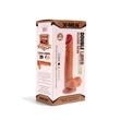 Kép 6/7 - X-Men - Double Layer Silicon Dildo 7,6&quot; - rögzíthető, élethű, herés dildó (19,3cm) - barna