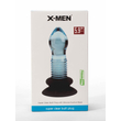 X-Men - Sharp Top 5.9&quot; Anal Plug - rögzíthető, bordázott anális izgató (15cm) - kék