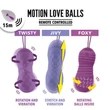 Kép 3/5 - FeelzToys - Remote Controlled Motion Love Balls Foxy - 7 funkciós, wireless, forgófejes vibrotojás (USB) - lila