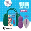 Kép 1/5 - FeelzToys - Remote Controlled Motion Love Balls Foxy - 7 funkciós, wireless, forgófejes vibrotojás (USB) - lila