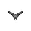 Kép 7/9 - Obsessive - Donna Dream - csipkével díszített nyitott tanga (XL/2XL) - fekete