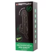 Kép 8/8 - Pretty Love - Penis Sleeve With Ball Strap - vibrációs péniszköpeny nyuszifüles csiklóigatóval és heregyűrűvel (fekete)