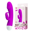 Kép 1/8 - Pretty Love - Will - 30 funkciós, nyuszifüles csiklóizgató és G-pont vibrátor (USB) - lila