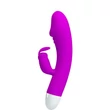 Kép 6/8 - Pretty Love - Will - 30 funkciós, nyuszifüles csiklóizgató és G-pont vibrátor (USB) - lila