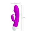 Kép 3/8 - Pretty Love - Will - 30 funkciós, nyuszifüles csiklóizgató és G-pont vibrátor (USB) - lila