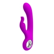 Kép 6/7 - Pretty Love - Hot Rabbit - szilikon, 7 funkciós, nyuszis csiklóizgató vibrátor (USB) - lila