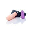 Kép 12/12 - Proteza-Hollow Strap-on Adrian Vibrating - távirányítású, üreges, élethű, felcsatolható dildó (natúr)