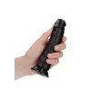 Kép 5/7 - RealRock - Curved Realistic Dildo with Suction Cup 6&quot; - rögzíthető ,élethű G-pont dildó (17,5cm) - fekete