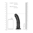 Kép 7/7 - RealRock - Curved Realistic Dildo with Suction Cup 6&quot; - rögzíthető ,élethű G-pont dildó (17,5cm) - fekete