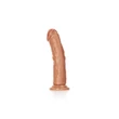 Kép 4/7 - RealRock - Curved Realistic Dildo with Suction Cup 7&quot; - rögzíthető ,élethű G-pont dildó (20cm) - barna