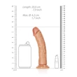 Kép 7/7 - RealRock - Curved Realistic Dildo with Suction Cup 7&quot; - rögzíthető ,élethű G-pont dildó (20cm) - barna