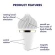 Kép 4/5 - Satisfyer - Layons Sweet Treat - prémium, 10 funkciós, tölcséres fagyi alakú csiklóizgató és masszírozó (USB) - fehér/arany