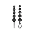 Kép 3/7 - Satisfyer - Love Beads - prémium, 5 gyöngyös, ertra puha anális izgató duó (fekete)