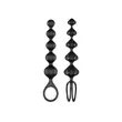 Kép 4/7 - Satisfyer - Love Beads - prémium, 5 gyöngyös, ertra puha anális izgató duó (fekete)