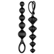 Kép 5/7 - Satisfyer - Love Beads - prémium, 5 gyöngyös, ertra puha anális izgató duó (fekete)