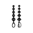 Kép 1/7 - Satisfyer - Love Beads - prémium, 5 gyöngyös, ertra puha anális izgató duó (fekete)