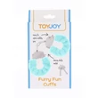 Kép 2/4 - ToyJoy - Furry Fun Cuffs - fém bilincs halványkék plüss bevonattal 