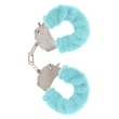 Kép 1/4 - ToyJoy - Furry Fun Cuffs - fém bilincs halványkék plüss bevonattal 