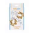Kép 2/4 - ToyJoy - Furry Fun Cuffs - fém bilincs leopárdmintás plüss bevonattal 