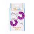 Kép 2/4 - ToyJoy - Furry Fun Cuffs - fém bilincs lila plüss bevonattal 