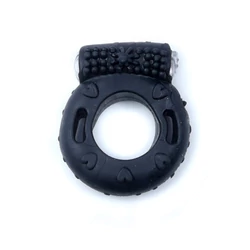 B - Series EasyLove - Vibrating CockRing - vibrációs péniszgyűrű csiklóizgatóval (USB) - fekete