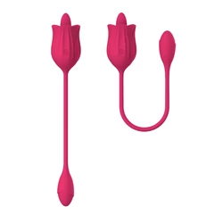 B - Series Magic - Licking Massager with Vibrating Egg - 10 funkciós, nyalogató vibrációs tojás (USB) - pink